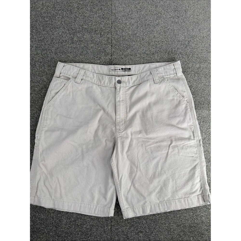 Carhartt Shorts Mens 40 Rugged Flex Work Canvas Flat-Front Shorts Relaxed Fit